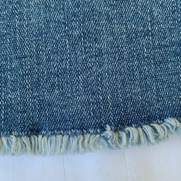 COPY - J Crew unfinished hem knee length stretch denim jean skirt EUC - Picture 5 of 8